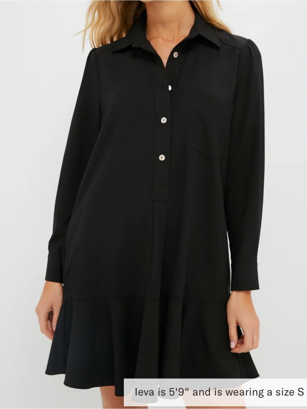 Tuckernuck Black Long-Sleeve Shirt Dress - Women